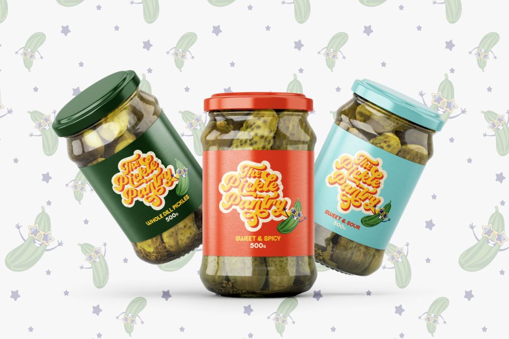 The Pickle Pantry packaging flavour varieties